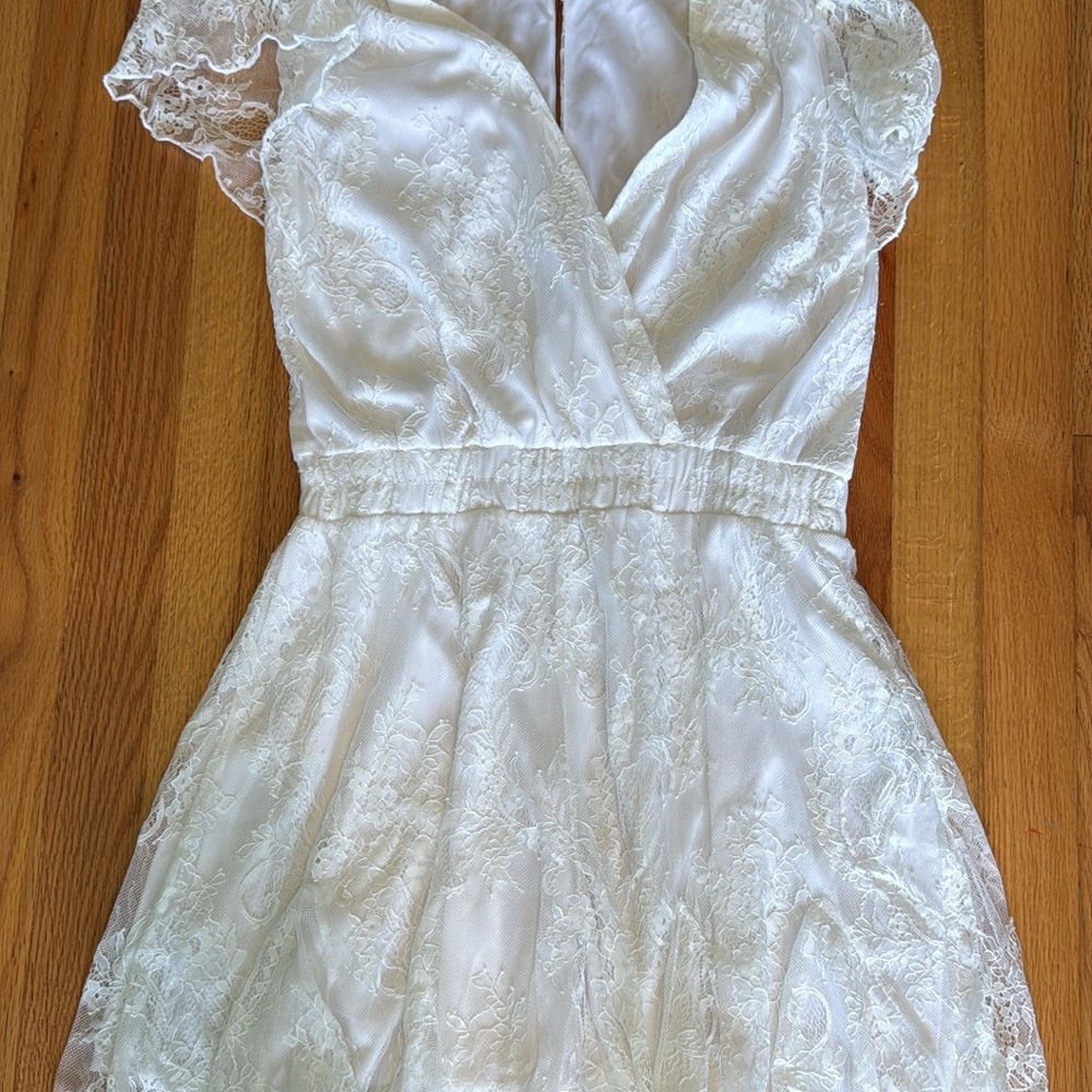 Elegant White Lace romper